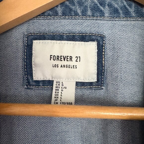 Forever 21 Women's Long Denim Jacket - Picture 7 of 7
